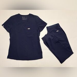 FIGS Women's Technical Collection Scrubs Set Joggers Blue  Sz XS 0203 A2